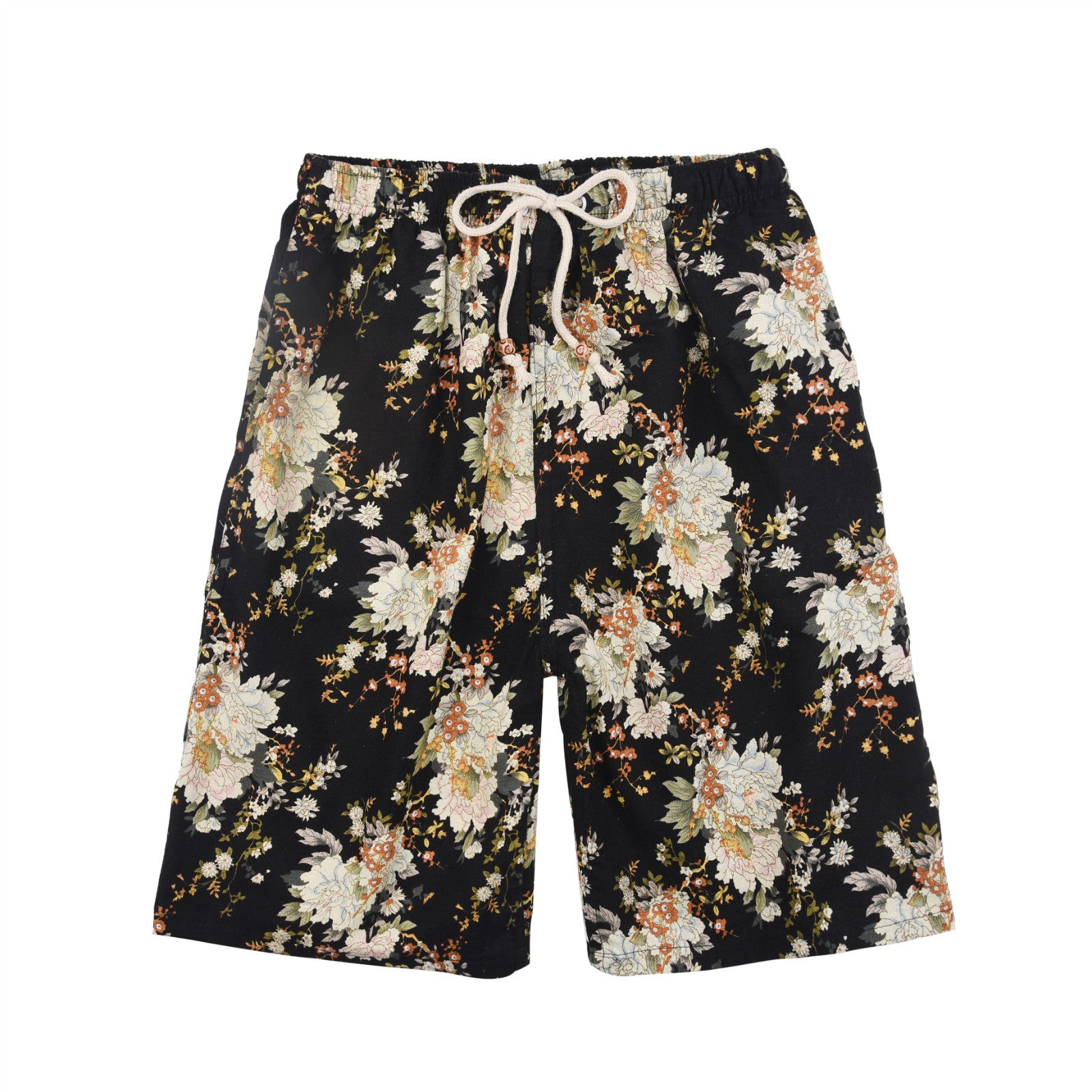 Nuevos pantalones cortos de verano para hombre de algodón y lino con estampado. Bermudas de playa de cinco puntos, estilo casual y deportivo, corte holgado, tejido ligero y fresco, disponibles en tallas grandes.