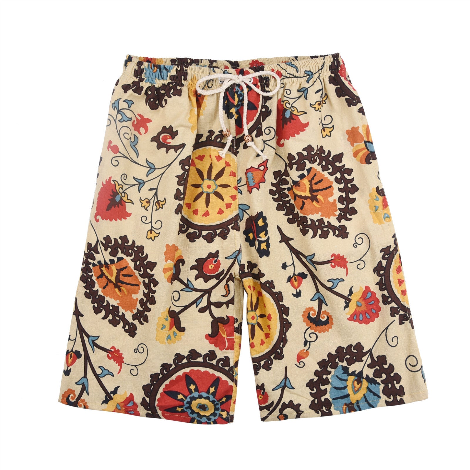 Nuevos pantalones cortos de verano para hombre de algodón y lino con estampado. Bermudas de playa de cinco puntos, estilo casual y deportivo, corte holgado, tejido ligero y fresco, disponibles en tallas grandes.