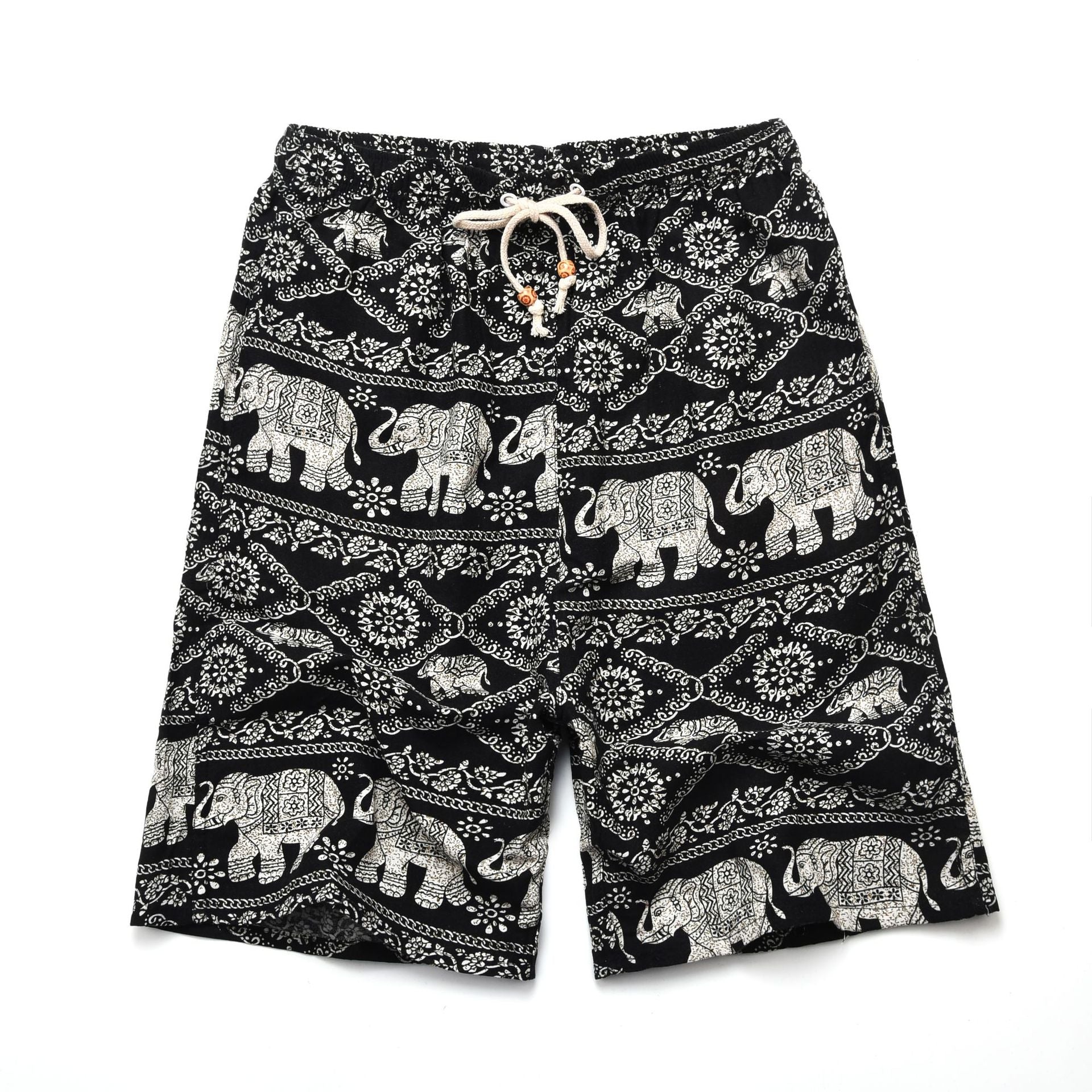 Nuevos pantalones cortos de verano para hombre de algodón y lino con estampado. Bermudas de playa de cinco puntos, estilo casual y deportivo, corte holgado, tejido ligero y fresco, disponibles en tallas grandes.