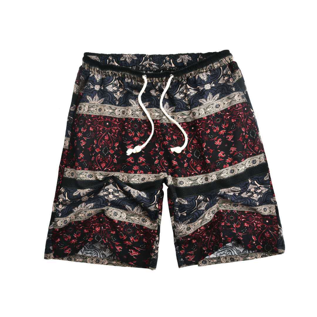 Nuevos pantalones cortos de verano para hombre de algodón y lino con estampado. Bermudas de playa de cinco puntos, estilo casual y deportivo, corte holgado, tejido ligero y fresco, disponibles en tallas grandes.