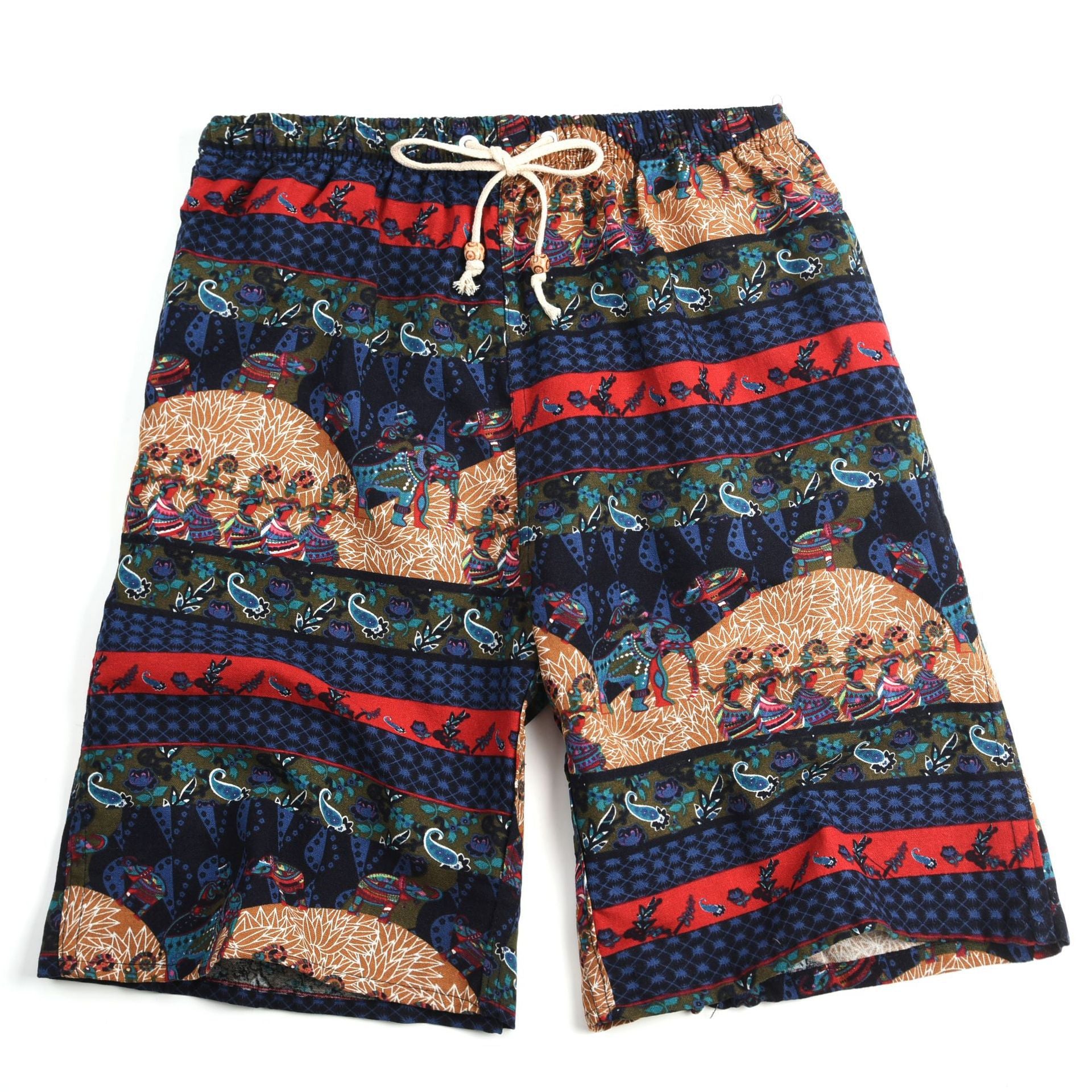 Nuevos pantalones cortos de verano para hombre de algodón y lino con estampado. Bermudas de playa de cinco puntos, estilo casual y deportivo, corte holgado, tejido ligero y fresco, disponibles en tallas grandes.