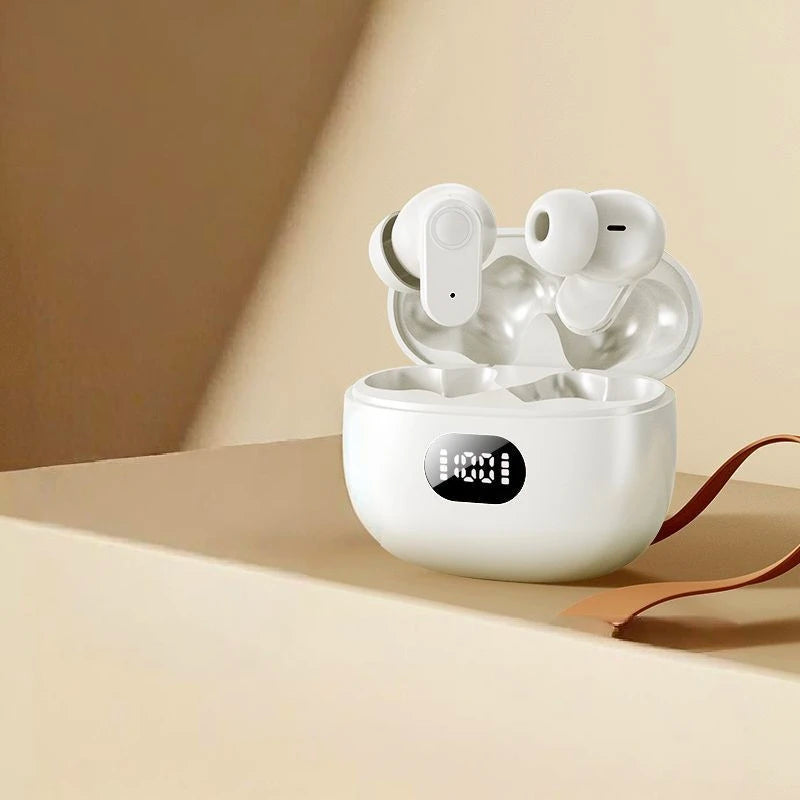 Auriculares inalámbricos Bluetooth TWS con llamadas HD, reducción de ruido ENC, sonido estéreo con graves 9D, control táctil, batería de larga duración y diseño resistente al agua para deportes.
