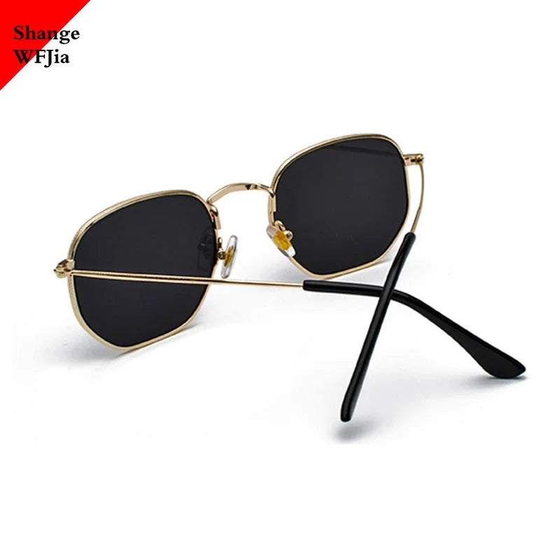 Gafas de sol hexagonales 2024 para hombre y mujer, estilo de marca. Ideales para conducir, uso diario y actividades al aire libre. Lentes modernos con protección UV400, elegantes y resistentes.