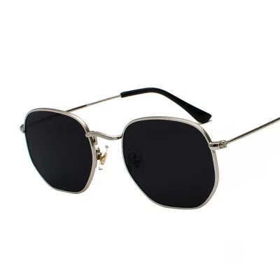 Gafas de sol hexagonales 2024 para hombre y mujer, estilo de marca. Ideales para conducir, uso diario y actividades al aire libre. Lentes modernos con protección UV400, elegantes y resistentes.