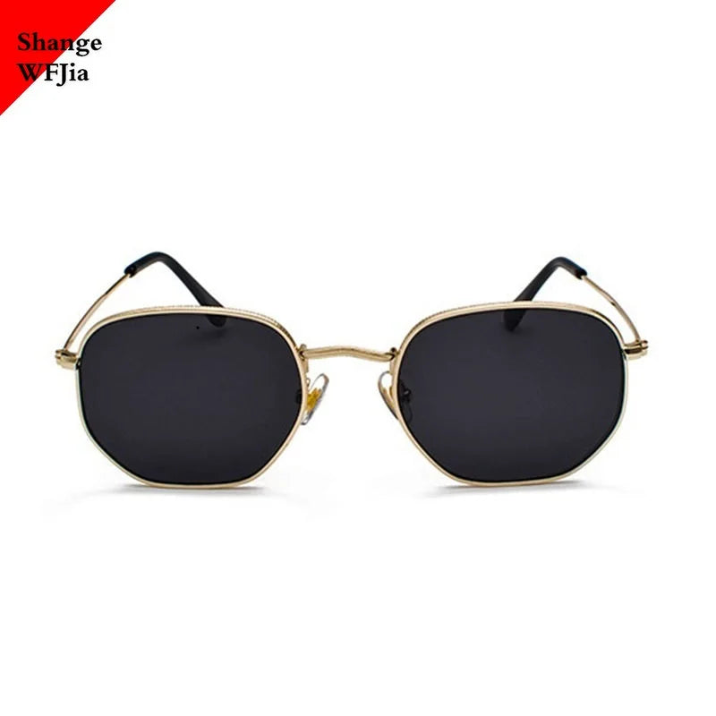 Gafas de sol hexagonales 2024 para hombre y mujer, estilo de marca. Ideales para conducir, uso diario y actividades al aire libre. Lentes modernos con protección UV400, elegantes y resistentes.