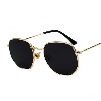 Gafas de sol hexagonales 2024 para hombre y mujer, estilo de marca. Ideales para conducir, uso diario y actividades al aire libre. Lentes modernos con protección UV400, elegantes y resistentes.