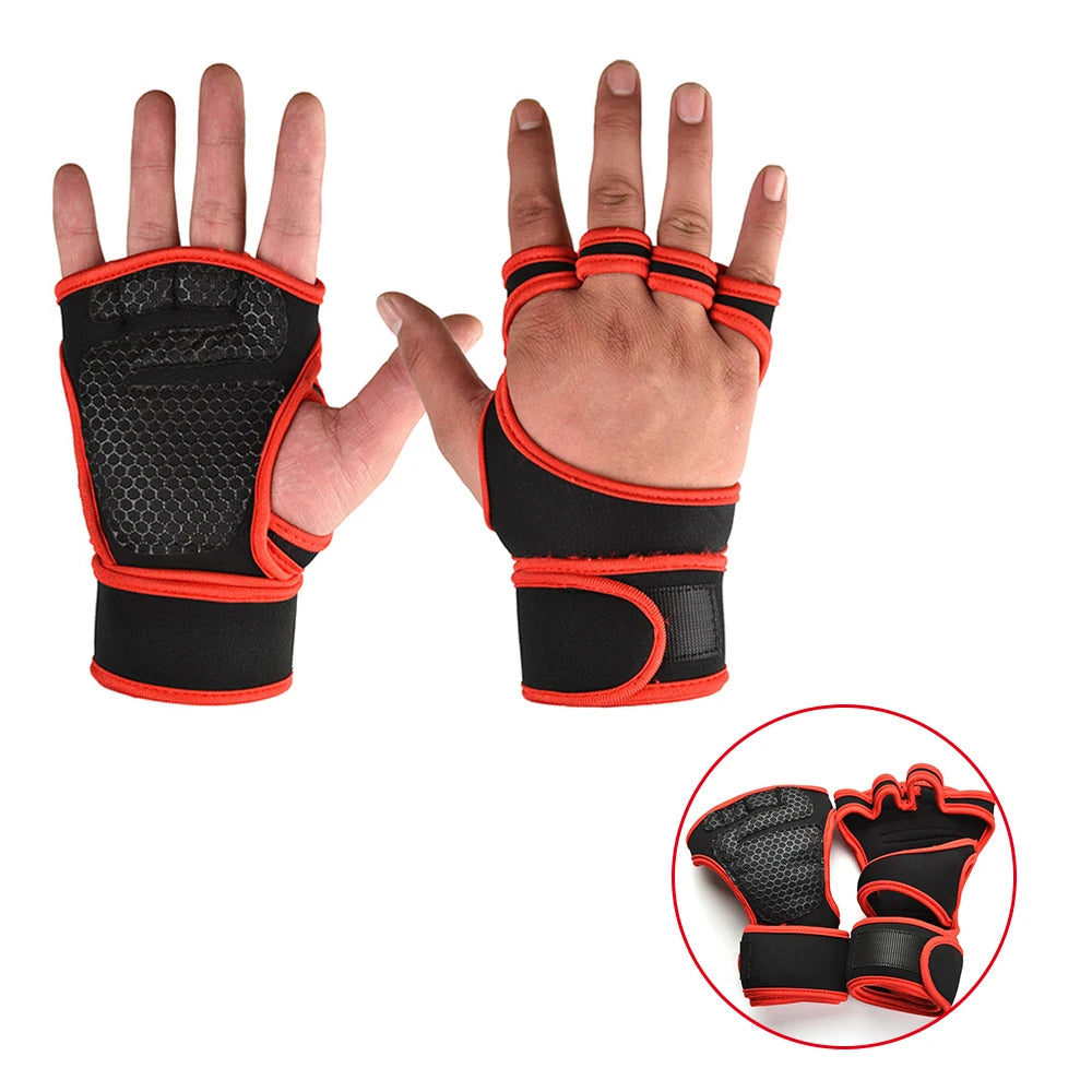 Guantes deportivos de entrenamiento para hombres y mujeres, ideales para fitness, musculación, levantamiento de pesas y gimnasio. Protegen las manos, muñecas y palmas durante el ejercicio.
