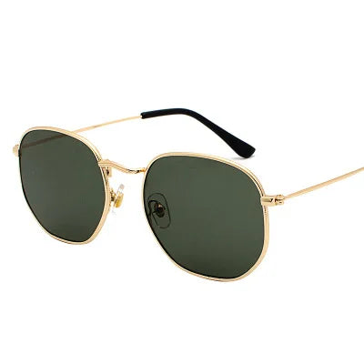 Gafas de sol hexagonales 2024 para hombre y mujer, estilo de marca. Ideales para conducir, uso diario y actividades al aire libre. Lentes modernos con protección UV400, elegantes y resistentes.