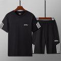 Conjunto deportivo para hombre de fitness, camiseta de manga corta y pantalón corto. Ropa holgada de secado rápido, ideal para entrenamiento de baloncesto, running y otras actividades deportivas.