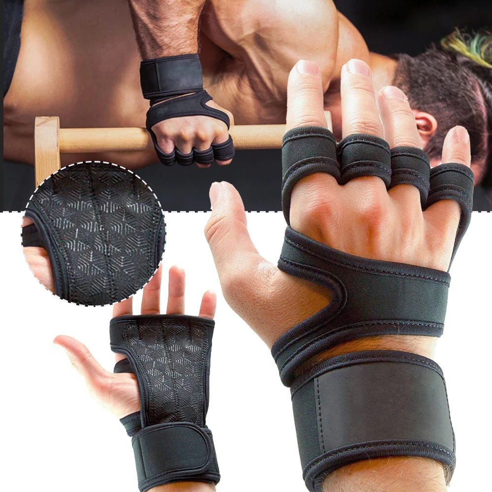 Guantes deportivos de entrenamiento para hombres y mujeres, ideales para fitness, musculación, levantamiento de pesas y gimnasio. Protegen las manos, muñecas y palmas durante el ejercicio.