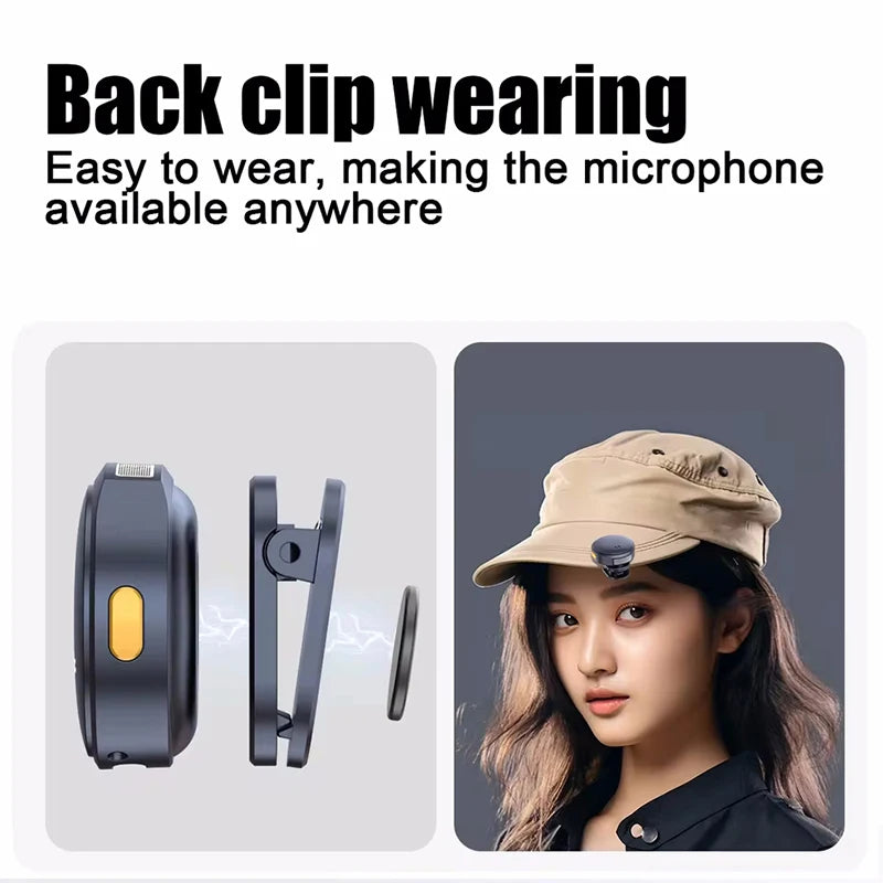 Micrófono inalámbrico dual de solapa (lavalier), profesional, tipo clip para corbata u ojal. Mini micrófono compatible con iPhone, Android, teléfonos móviles, celulares y PC para grabación de audio.