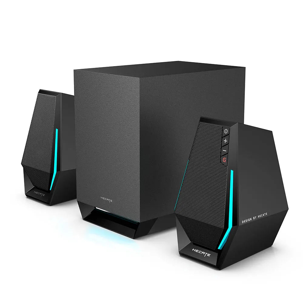 Altavoces para PC Edifier G1500 Max con subwoofer, potencia de 30 W RMS y Bluetooth 5.3. Sonido potente y de alta calidad, ideales para videojuegos, música, películas y uso diario.