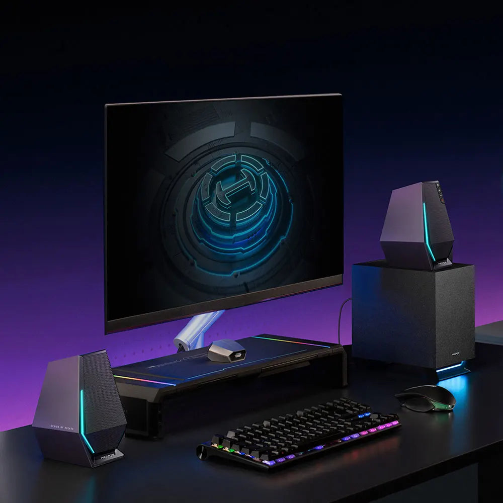 Altavoces para PC Edifier G1500 Max con subwoofer, potencia de 30 W RMS y Bluetooth 5.3. Sonido potente y de alta calidad, ideales para videojuegos, música, películas y uso diario.