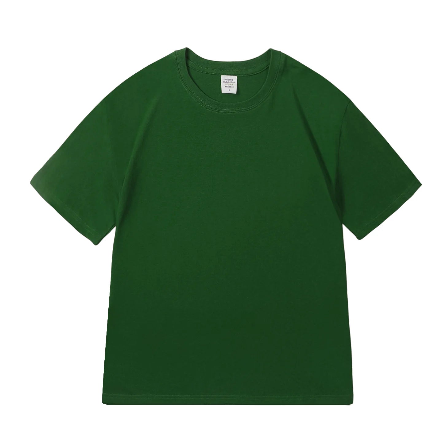 Camiseta unisex 100% algodón con media manga, estilo holgado para verano. Camiseta básica casual de manga corta, cuello redondo y color sólido.