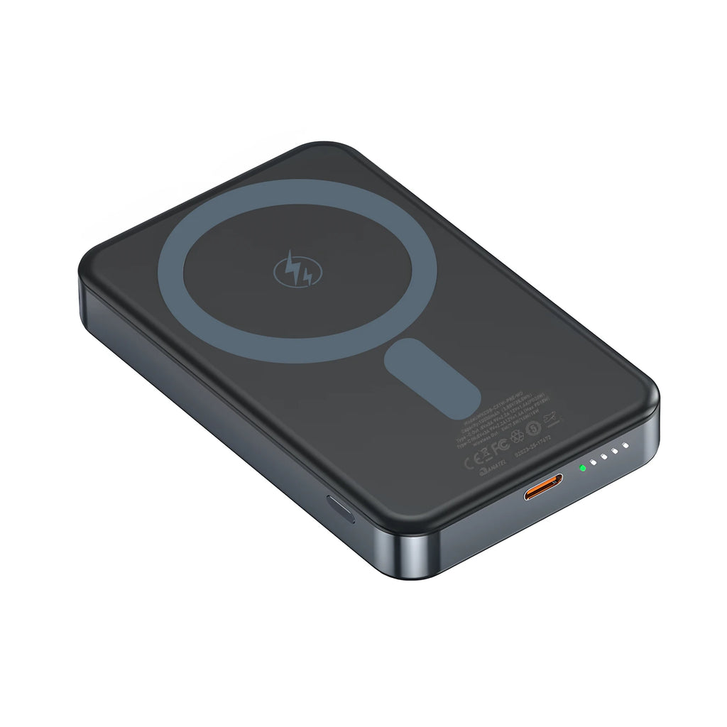 Batería externa magnética, cargador portátil, power bank recargable, batería portátil de alta capacidad y batería externa para cargar dispositivos móviles en cualquier lugar.