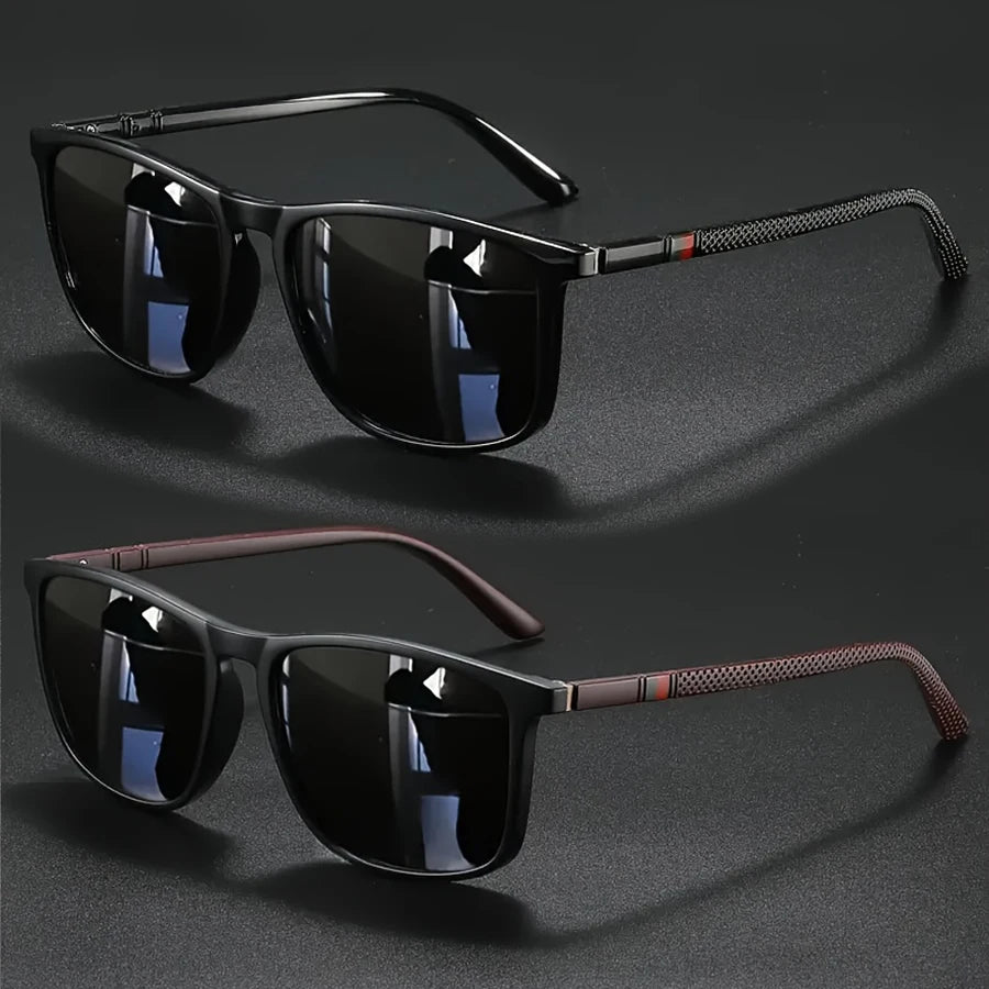 Gafas de sol cuadradas de lujo estilo vintage (paquete de 2 o 3 unidades), ideales para hombre y mujer. Perfectas para ciclismo, viajes, conducir, pescar y uso diario. Lentes con protección UV400, modernas y elegantes.