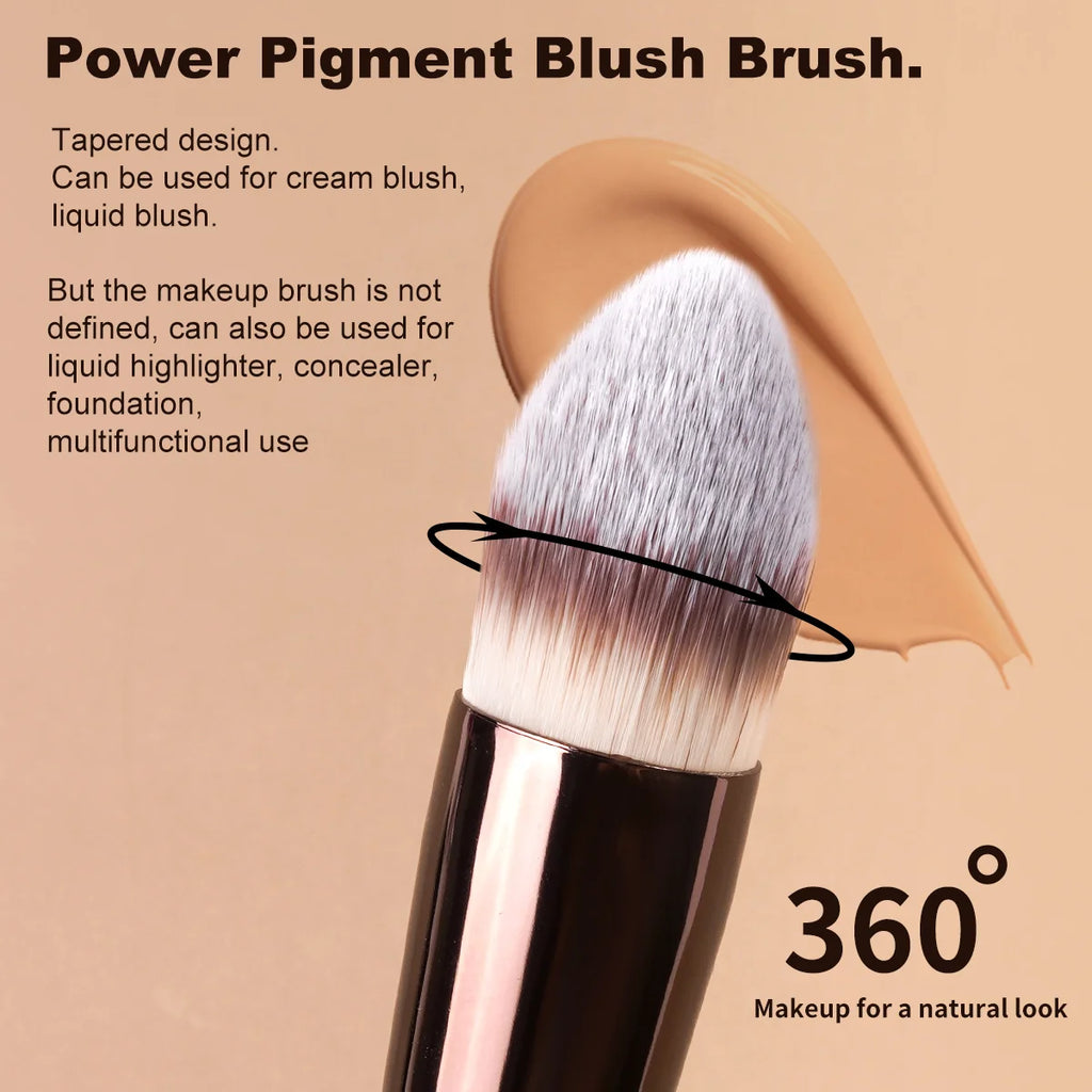 MAANGE Set de 5 brochas de maquillaje: incluye brochas para base, rubor, corrector y sombras de ojos. Kit multifuncional de brochas profesionales para maquillaje.