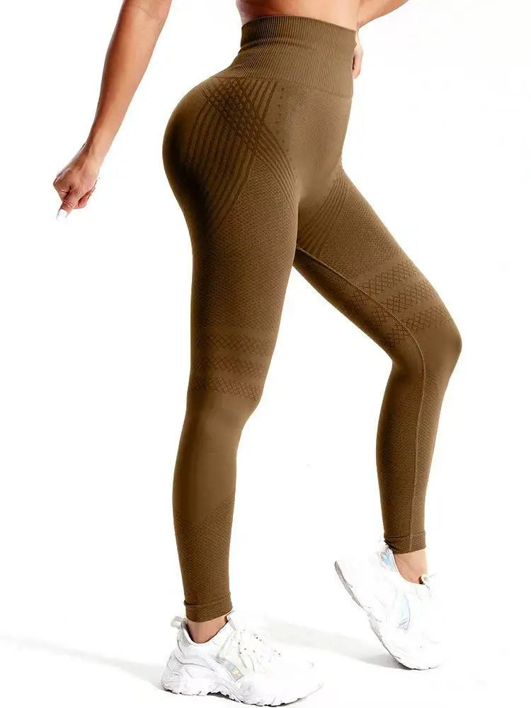 Leggings 3D anticelulitis para mujer con cintura alta, efecto levanta glúteos y control de abdomen. Diseñados para estilizar la figura y brindar comodidad, ideales para gimnasio, entrenamiento y yoga.