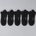 5 /10 pares 1 lote Calcetines de verano para Hombre tubo bajo fino transpirable blanco negro rayas regalo Calcetines tobilleros deportivos 1 paquete Calcetines Hombre