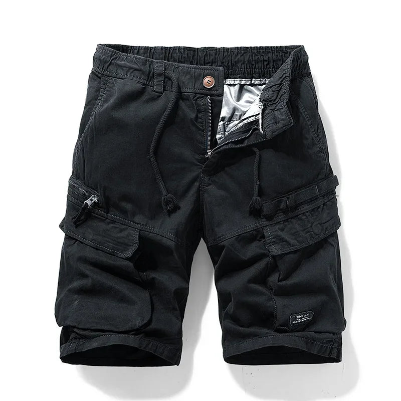 Nuevos pantalones cortos cargo de algodón para hombre, verano 2025, diseño camuflado, estilo casual tipo bermuda, ideales para la playa, uso diario o estilo jogger. Prenda masculina de tendencia