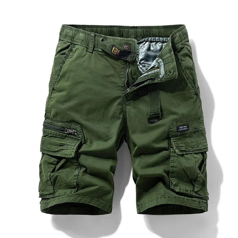 Nuevos pantalones cortos cargo de algodón para hombre, verano 2025, diseño camuflado, estilo casual tipo bermuda, ideales para la playa, uso diario o estilo jogger. Prenda masculina de tendencia