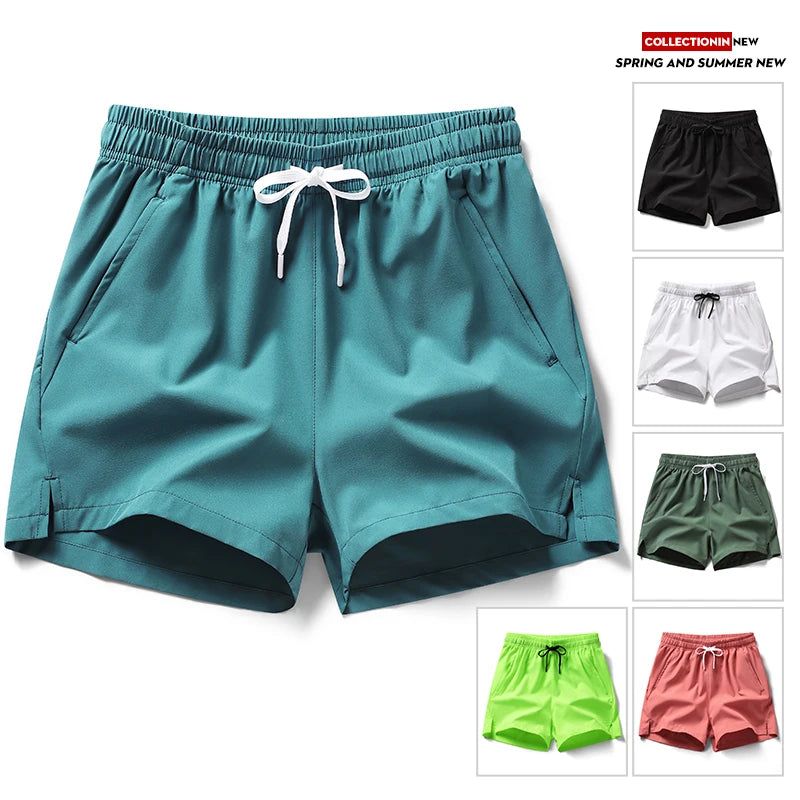 Shorts deportivos de tendencia 2026 para hombre y mujer. Diseño tipo running y pantalón corto, con bolsillos con cremallera. Estilo versátil, ideal para uso diario, deporte y outfits en pareja.