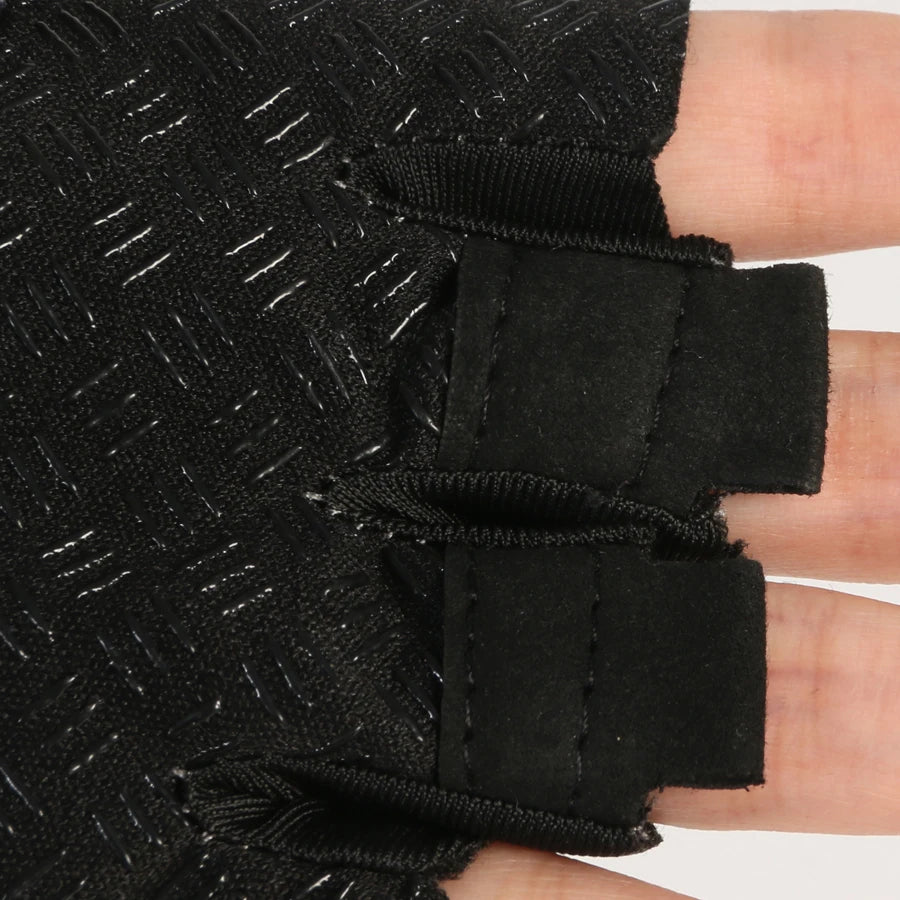 Guantes de medio dedo de verano de seda fría, transpirables, para gimnasio y fitness, para mujeres y hombres, con almohadilla antideslizante, guantes sin dedos para ciclismo y bicicleta.