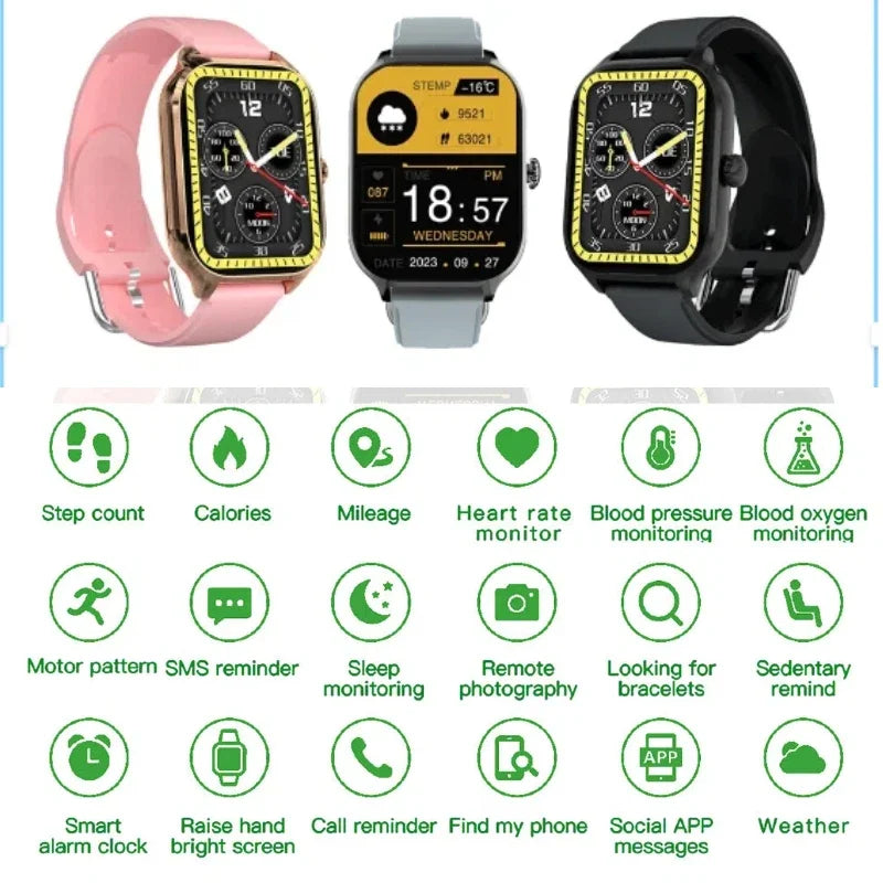 Reloj inteligente HOMEFISH H9 con llamadas por Bluetooth, control remoto para tomar fotografías, monitoreo del sueño, múltiples modos deportivos, medición de la frecuencia cardíaca y monitoreo del oxígeno en sangre.