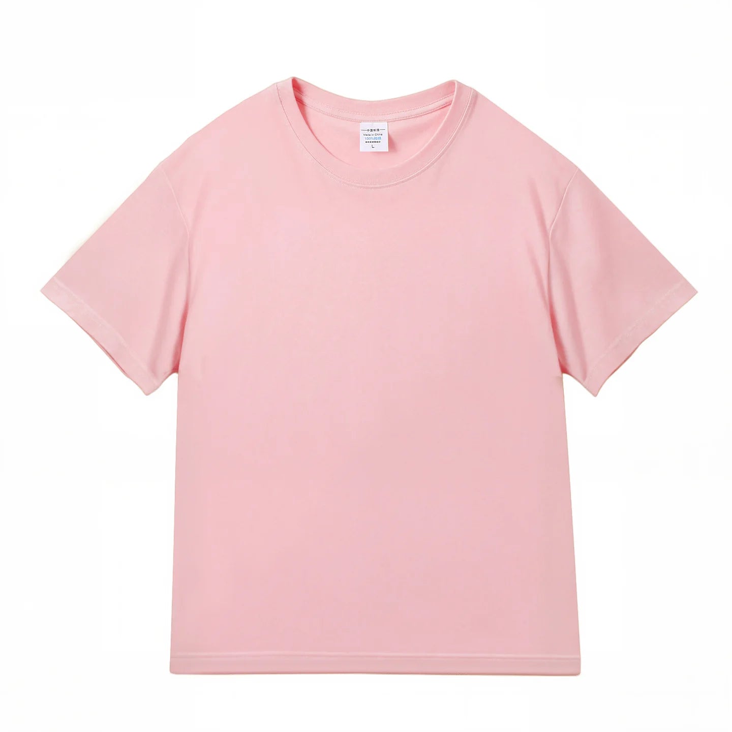 Camiseta unisex 100% algodón con media manga, estilo holgado para verano. Camiseta básica casual de manga corta, cuello redondo y color sólido.