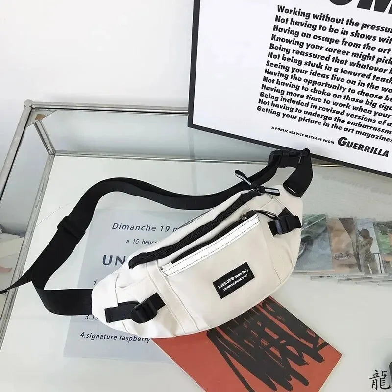 Bolso de pecho reflectante estilo Harajuku japonés para mujer y hombre, riñonera tipo collage para estudiantes, bolso bandolera, cartera y bolso de mano.