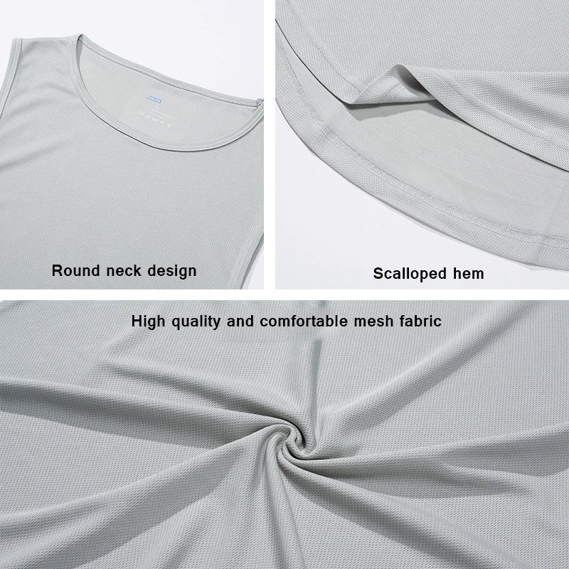 Camiseta sin mangas deportiva para hombre | Secado rápido | Ajuste Slim Fit | Ideal para gimnasio, entrenamiento y baloncesto
