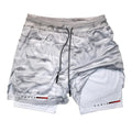 Pantalones cortos deportivos para hombre 2 en 1, de doble capa, ideales para correr, gimnasio, fitness, entrenamiento y jogging. Ropa deportiva cómoda y ligera para hombre.