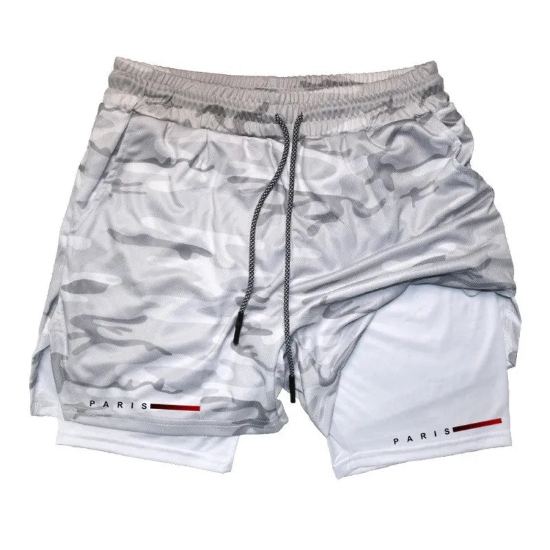 Pantalones cortos deportivos para hombre 2 en 1, de doble capa, ideales para correr, gimnasio, fitness, entrenamiento y jogging. Ropa deportiva cómoda y ligera para hombre.