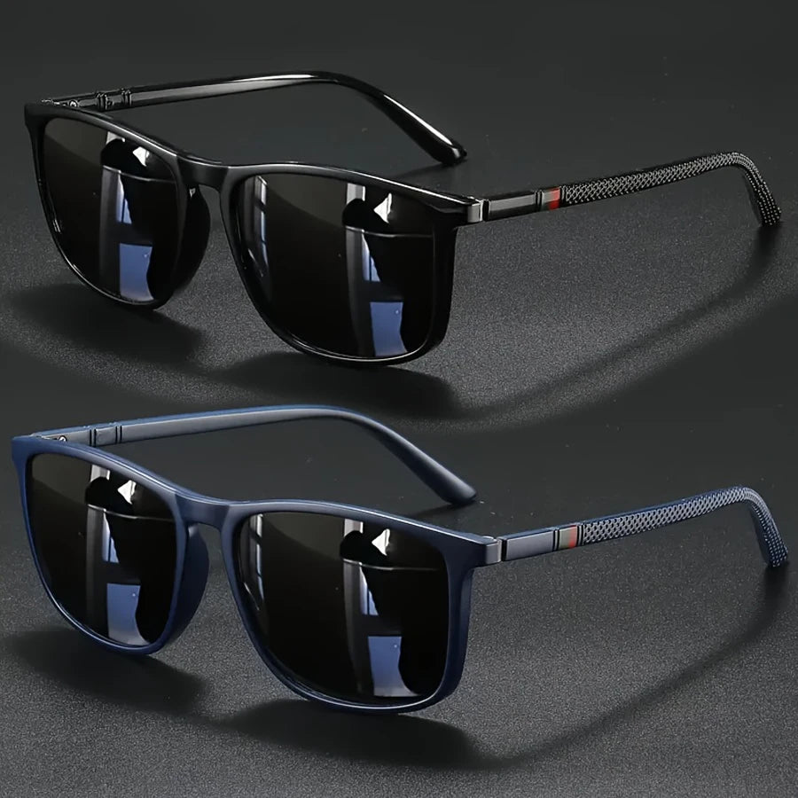 Gafas de sol cuadradas de lujo estilo vintage (paquete de 2 o 3 unidades), ideales para hombre y mujer. Perfectas para ciclismo, viajes, conducir, pescar y uso diario. Lentes con protección UV400, modernas y elegantes.