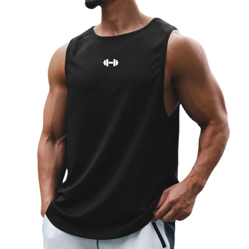 Camiseta sin mangas deportiva para hombre | Secado rápido | Ajuste Slim Fit | Ideal para gimnasio, entrenamiento y baloncesto