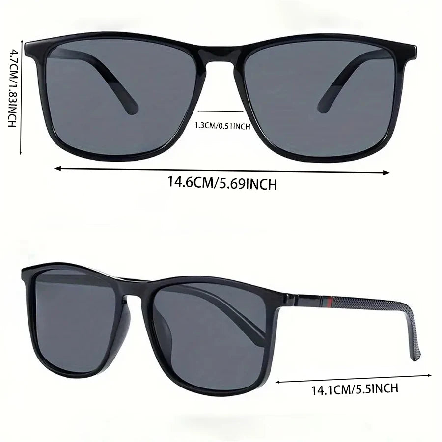 Gafas de sol cuadradas de lujo estilo vintage (paquete de 2 o 3 unidades), ideales para hombre y mujer. Perfectas para ciclismo, viajes, conducir, pescar y uso diario. Lentes con protección UV400, modernas y elegantes.