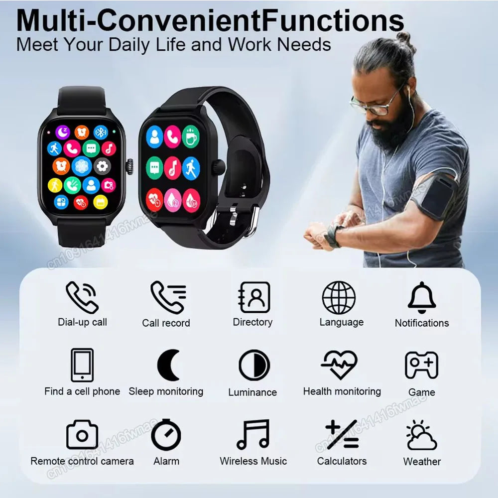 Nuevo reloj inteligente GPS militar para exteriores, resistente al agua, con múltiples modos deportivos, seguimiento de actividad física, pantalla HD y llamadas por Bluetooth. Smartwatch para hombres y mujeres tipo pulsera.