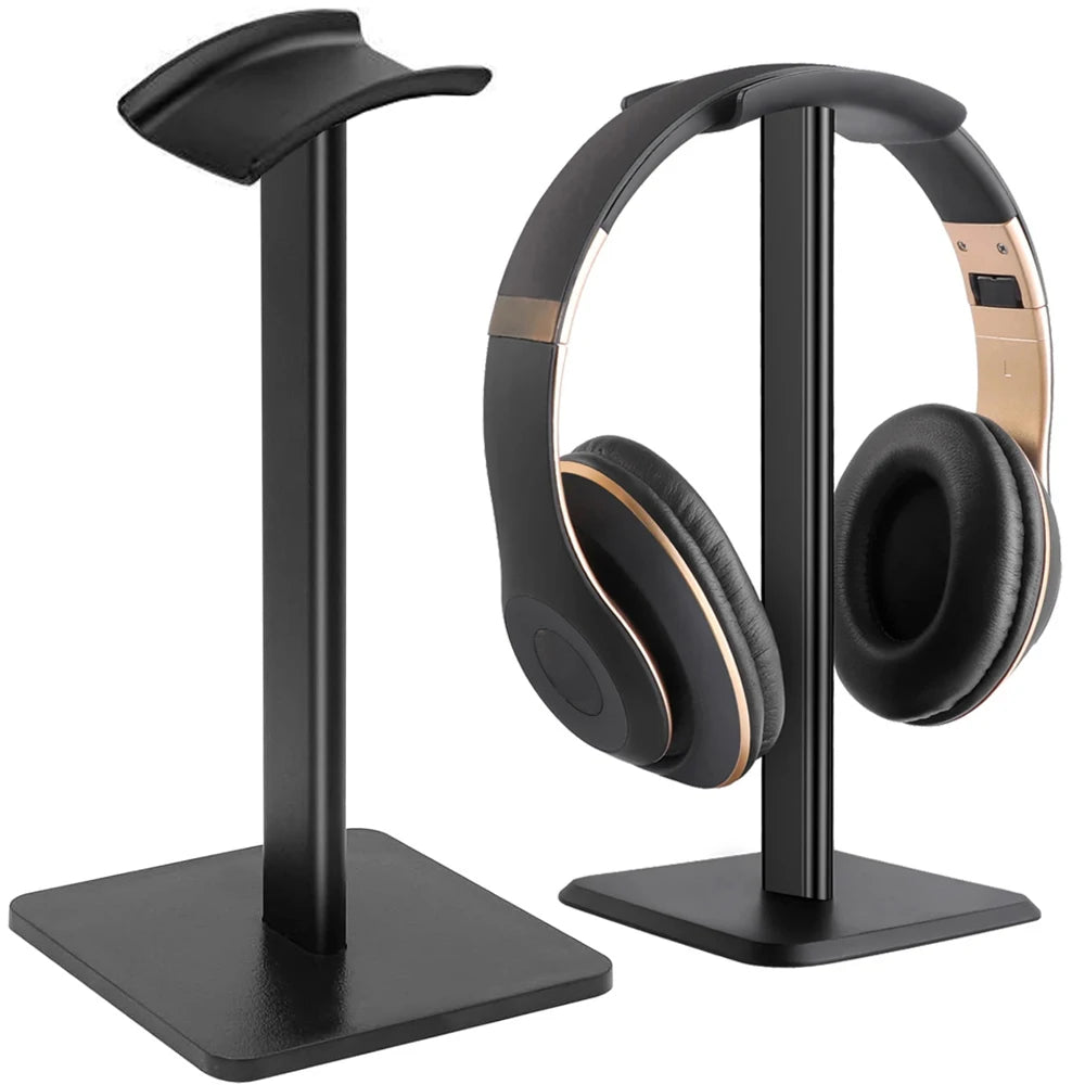 Nuevo soporte para auriculares en color blanco y negro, desmontable, ideal para computadoras y equipos de videojuegos. Base universal de escritorio para almacenar y exhibir audífonos de forma práctica y organizada.