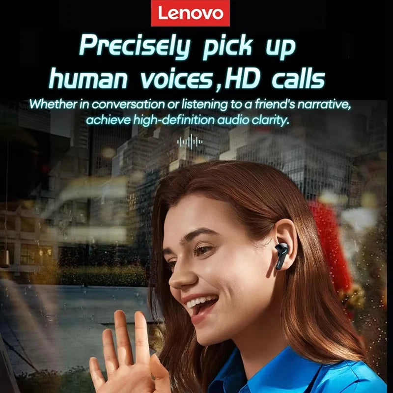 Auriculares inalámbricos Lenovo GM2 Pro con Bluetooth 5.3, modo dual para juegos y música, baja latencia, diseño deportivo intrauditivo, micrófono integrado y sonido de alta calidad. Ideales como regalo.