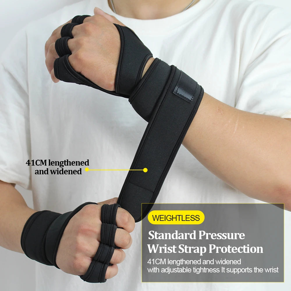 Guantes deportivos de entrenamiento para hombres y mujeres, ideales para fitness, musculación, levantamiento de pesas y gimnasio. Protegen las manos, muñecas y palmas durante el ejercicio.