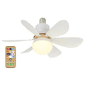 Ventilador de techo LED de 40 W con casquillo E27, con control remoto para regular la intensidad de la luz, adecuado para sala de estar, estudio y uso doméstico. Compatible con voltaje de 85-265 V.