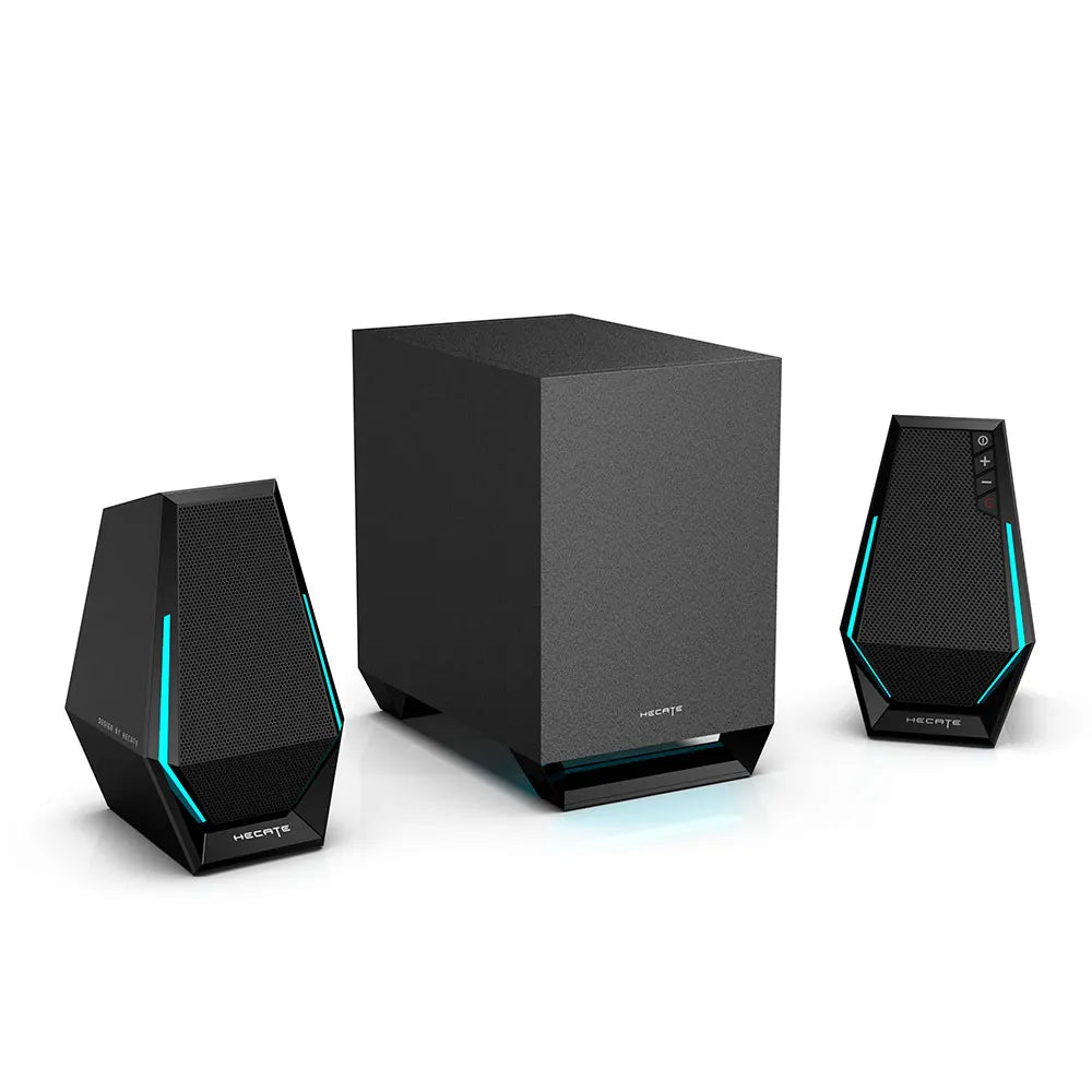 Altavoces para PC Edifier G1500 Max con subwoofer, potencia de 30 W RMS y Bluetooth 5.3. Sonido potente y de alta calidad, ideales para videojuegos, música, películas y uso diario.