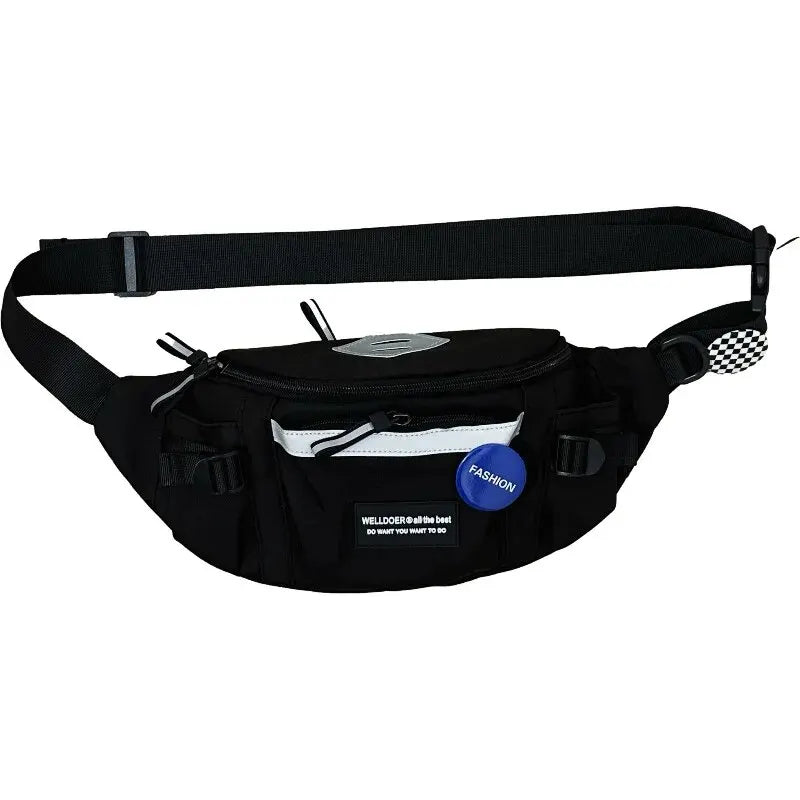 Bolso de pecho reflectante estilo Harajuku japonés para mujer y hombre, riñonera tipo collage para estudiantes, bolso bandolera, cartera y bolso de mano.