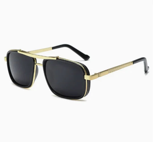 Nuevas gafas de sol cuadradas estilo steampunk vintage para hombre. Ideales para conducir, viajar y disfrutar del verano. Lentes con protección UV400, modernas, elegantes y resistentes.