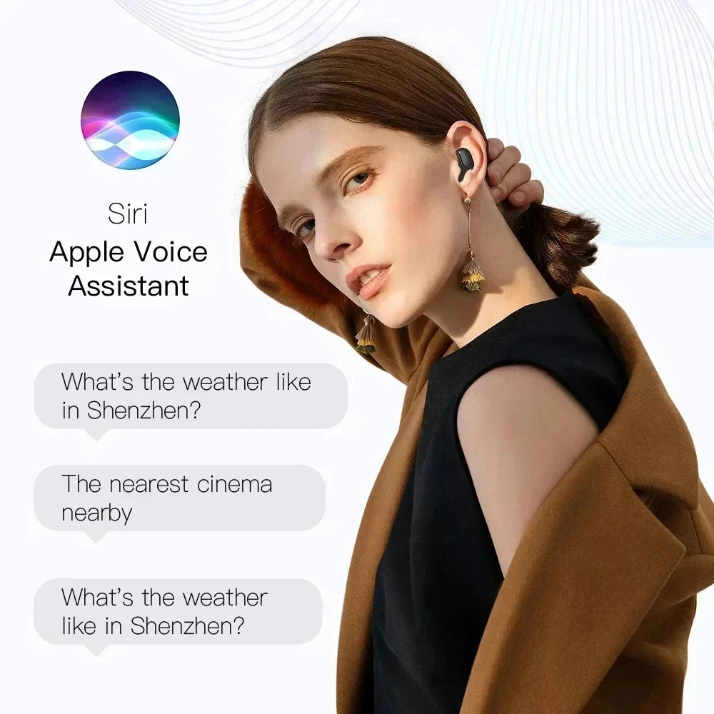 Auriculares inalámbricos Bluetooth TWS E6S con micrófono, cancelación de ruido, sonido de alta calidad y diseño deportivo. Ideales para música, llamadas y entrenamiento.