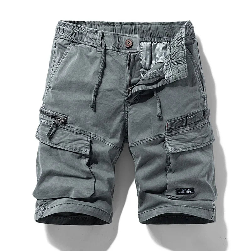 Nuevos pantalones cortos cargo de algodón para hombre, verano 2025, diseño camuflado, estilo casual tipo bermuda, ideales para la playa, uso diario o estilo jogger. Prenda masculina de tendencia