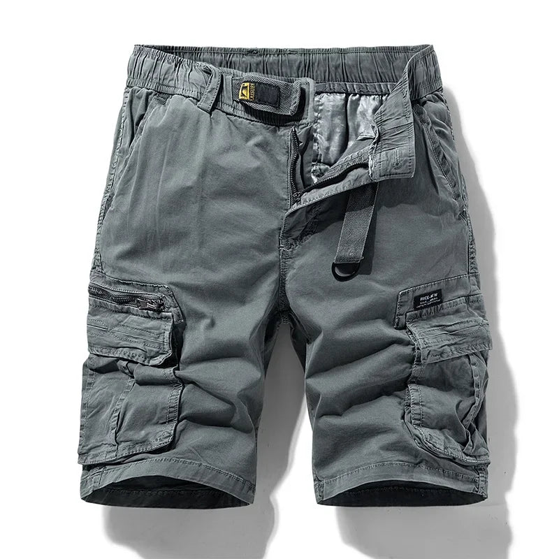 Nuevos pantalones cortos cargo de algodón para hombre, verano 2025, diseño camuflado, estilo casual tipo bermuda, ideales para la playa, uso diario o estilo jogger. Prenda masculina de tendencia