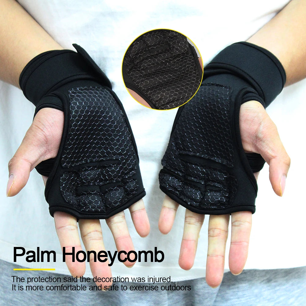 Guantes deportivos de entrenamiento para hombres y mujeres, ideales para fitness, musculación, levantamiento de pesas y gimnasio. Protegen las manos, muñecas y palmas durante el ejercicio.