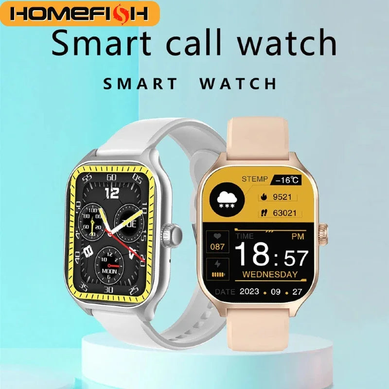 Reloj inteligente HOMEFISH H9 con llamadas por Bluetooth, control remoto para tomar fotografías, monitoreo del sueño, múltiples modos deportivos, medición de la frecuencia cardíaca y monitoreo del oxígeno en sangre.