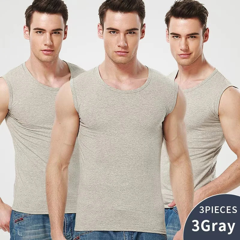 Pack de 1, 3 o 5 camisetas sin mangas para hombre de algodón. Diseño ligero y transpirable, con ajuste Slim Fit que resalta los hombros y el pecho. Ideales para gimnasio, entrenamiento, deporte o uso diario. Cómodas, elásticas y de secado rápido para mant